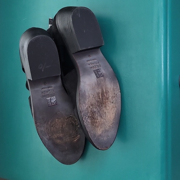 FINAL PRICE Eileen Fisher Leather Vanda Cutout Ankle Bootie - Black -9 - Picture 4 of 7